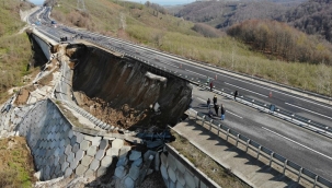 Limak tarafından yapılan Düzce-Zonguldak karayolu çöktü!