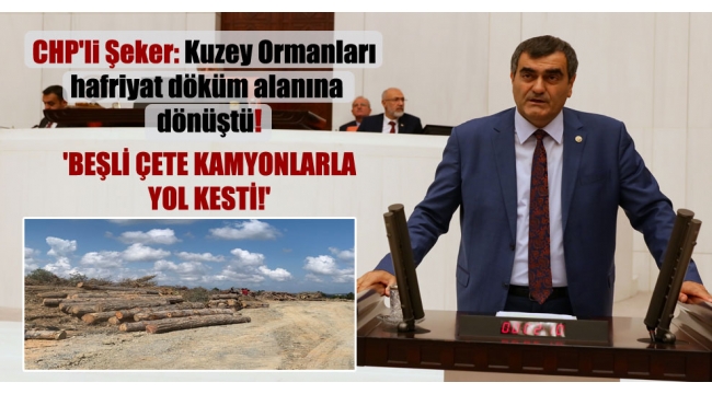 CHP'li Şeker: Kuzey Ormanları hafriyat döküm alanına dönüştü! 'Beşli çete kamyonlarla yol kesti!'