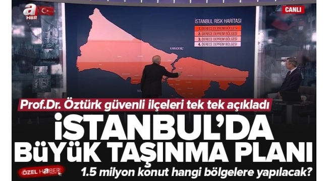 İstanbul için büyük taşınma planı! Prof.Dr. Hüseyin Öztürk ilçelerin isimlerini verdi! 1.5 milyon bina hangi bölgeye yapılacak?.