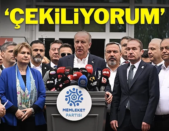 Muharrem İnce: Adaylıktan çekiliyorum