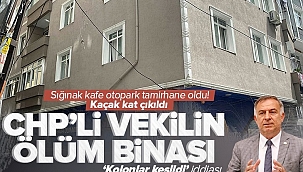 CHP'li vekil Gökan Zeybek'in ölüm binası! Sığınağı kafe, otoparkı tamirhane yaptı, kaçak kat çıktı! 'Kolonlar kesildi' iddiası.