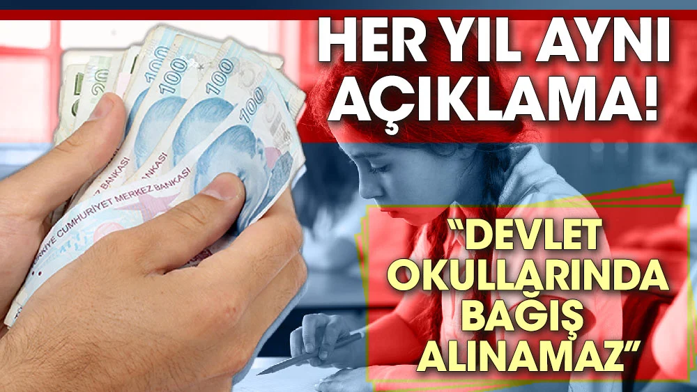 Özel okul görünümlü devlet okulu: 60 bin lira bağış isteniyor