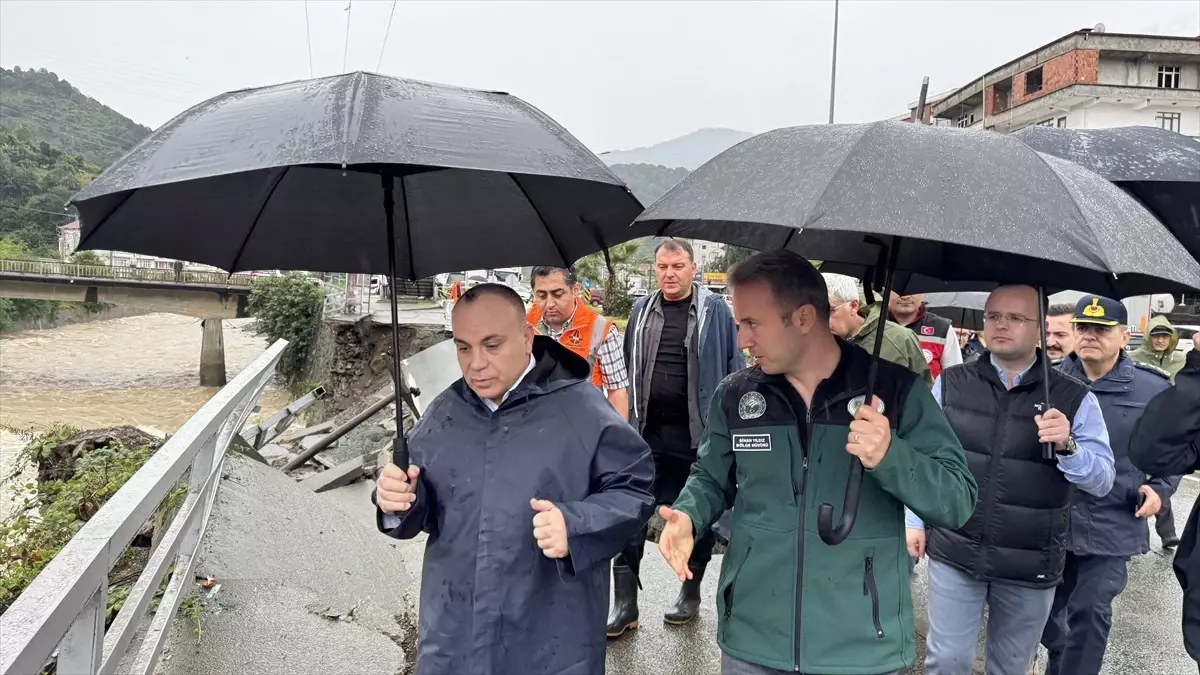 Artvin-Hopa kara yolunda çökme